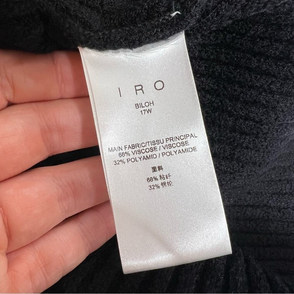 IRO Women's Designer Black BILOH turtleneck Sweater Dress Sz XS - Picture 8 of 8